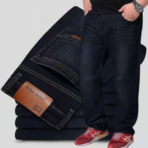 Jean Denim Noir Surdimensionné Pour Homme,Pantalon Pour Mari,Streetwear,Baggy,Décontracté,Grande Taille 50,10xl