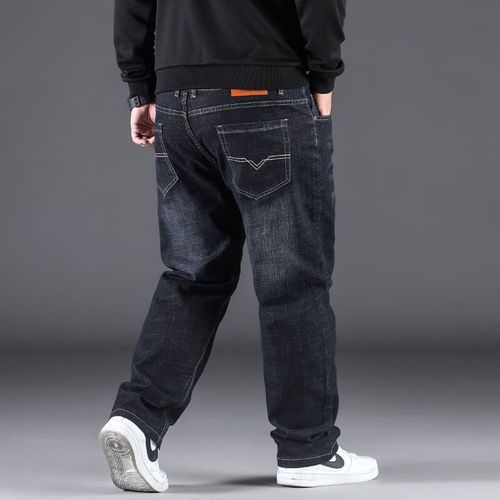 Jean Denim Noir Surdimensionné Pour Homme,Pantalon Pour Mari,Streetwear,Baggy,Décontracté,Grande Taille 50,10xl