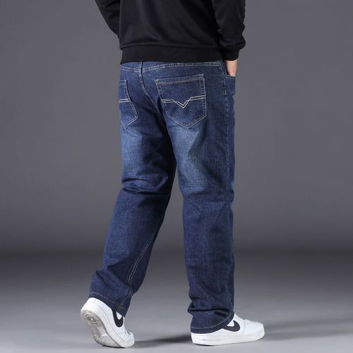 Jean Denim Noir Surdimensionné Pour Homme,Pantalon Pour Mari,Streetwear,Baggy,Décontracté,Grande Taille 50,10xl