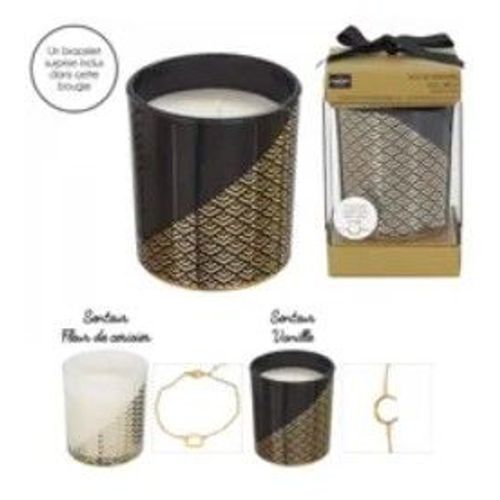 Bougie Parfumee Motif Dore