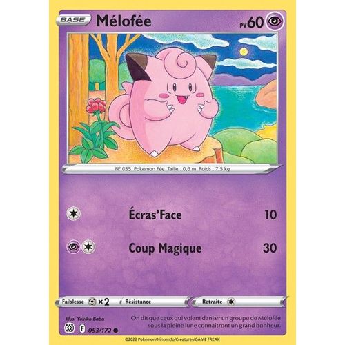 Carte Pokemon - Mélofée - 053/172 - Épée Et Bouclier 9 - Stars Etincelantes - Eb9 - Vf