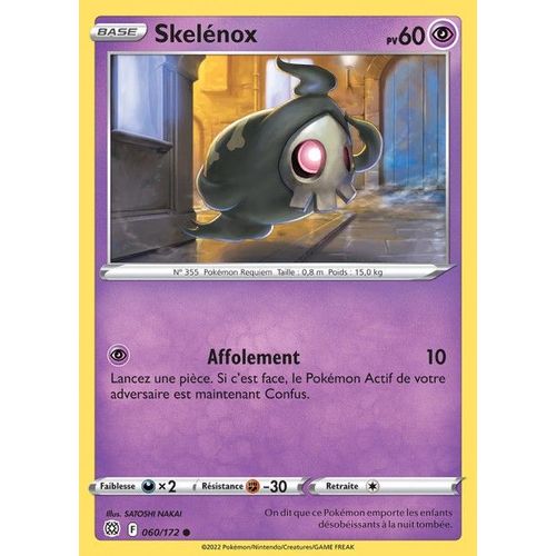 Carte Pokemon - Skelénox - 060/172 - Épée Et Bouclier 9 - Stars Etincelantes - Eb9 - Vf