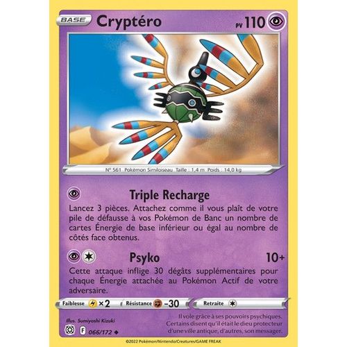 Carte Pokemon - Cryptéro - 066/172 - Épée Et Bouclier 9 - Stars Etincelantes - Eb9 - Vf
