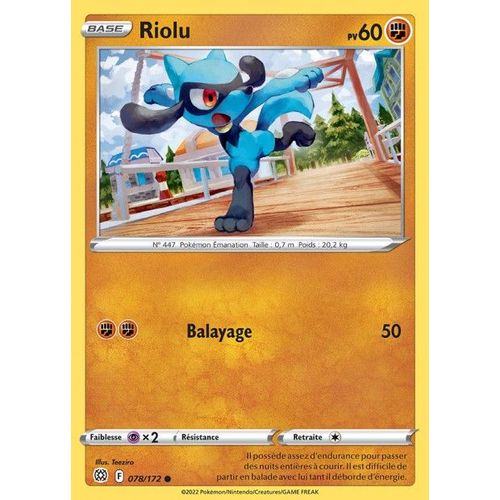 Carte Pokemon - Riolu - 078/172 - Épée Et Bouclier 9 - Stars Etincelantes - Eb9 - Vf