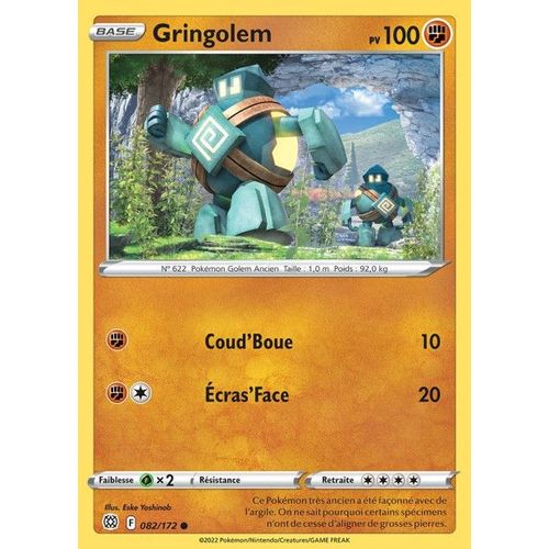 Carte Pokemon - Gringolem - 082/172 - Épée Et Bouclier 9 - Stars Etincelantes - Eb9 - Vf