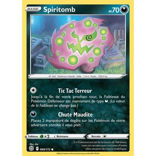 Carte Pokemon - Spiritomb - 089/172 - Épée Et Bouclier 9 - Stars Etincelantes - Eb9 - Vf