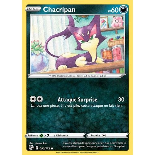 Carte Pokemon - Chacripan - 090/172 - Épée Et Bouclier 9 - Stars Etincelantes - Eb9 - Vf