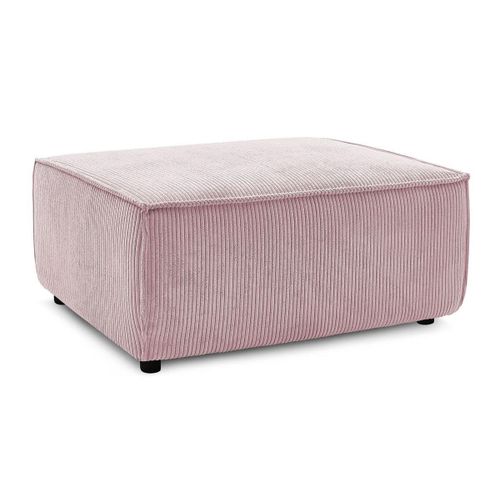 Pouf Nihad Velours Côtelé Violet