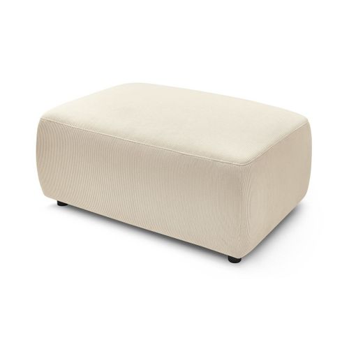 Pouf Envy Velours Côtelé Beige