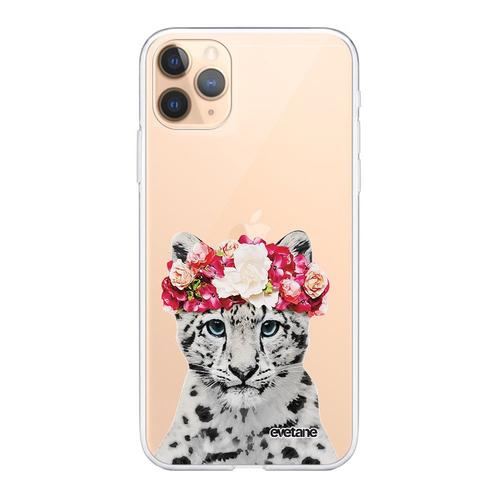 Coque Iphone 11 Pro Max 360 Intégrale Transparente Leopard Couronne Tendance Evetane.