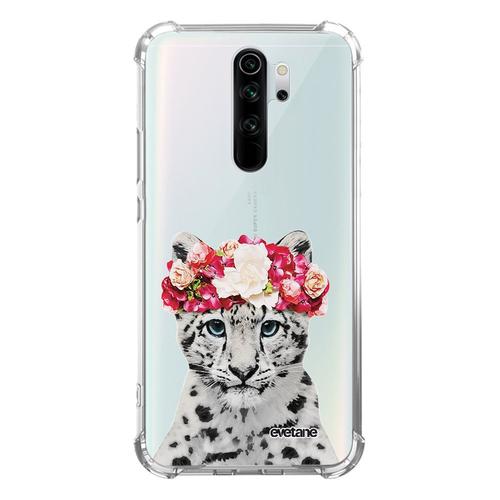 Coque Xiaomi Redmi Note 8 Pro Anti-Choc Souple Angles Renforcés Transparente Leopard Couronne Evetane.