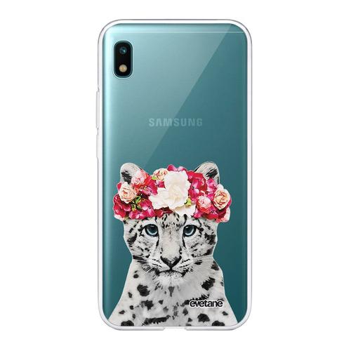 Coque Samsung Galaxy A10 360 Intégrale Transparente Leopard Couronne Tendance Evetane.