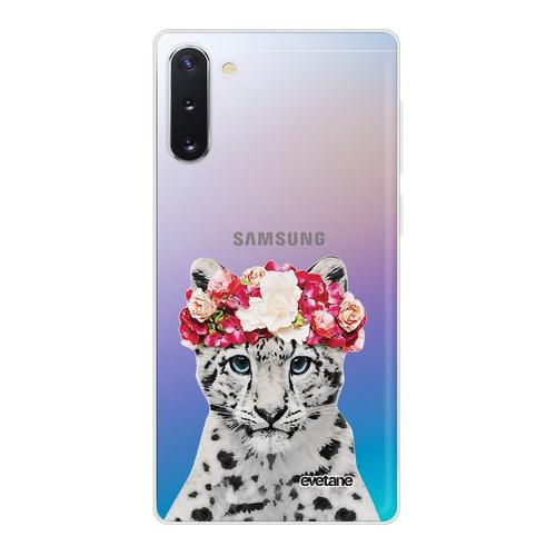 Coque Samsung Galaxy Note 10 360 Intégrale Transparente Leopard Couronne Tendance Evetane.