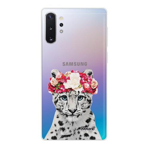 Coque Samsung Galaxy Note 10 Plus 360 Intégrale Transparente Leopard Couronne Tendance Evetane.