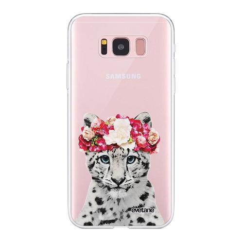 Coque Samsung Galaxy S8 Plus 360 Intégrale Transparente Leopard Couronne Tendance Evetane.