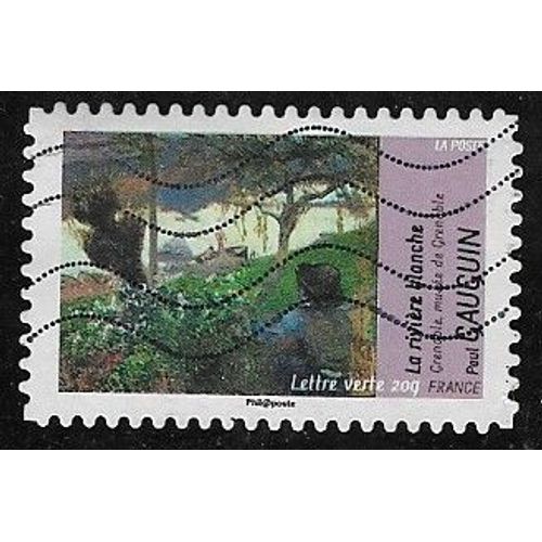 Timbre N°A.831 Y & T  Lettre Verte 20g. Série Artistique Avant Et Après L¿Impressionnisme Tableaux Sur Le Thème De L¿Eau "La Rivière Blanche" De Paul Gauguin  