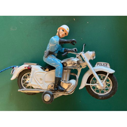 Ancienne Moto De Police En Tôle, Téléguidé, Années 60