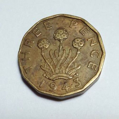 Piece 1943 Grande Bretagne 3 Pence