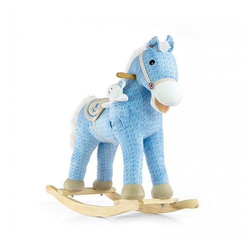 Cheval À Bascule Poney Bleu