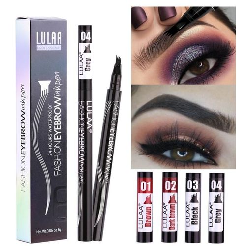 Crayon À Sourcils 4 Couleurs, 4 Têtes, Waterproof, Naturel, Stylo De Tatouage, Liquide Fin, Durable, Rehausseur, Cosmétique 