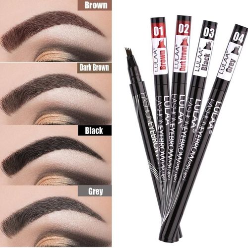 Crayon À Sourcils Liquide À Quatre Têtes, Résistant À L'eau Et Résistant À La Décoloration, Noir Et Brun, Nouveaux Outils De Maquillage Cosmétique De Haute Qualité 