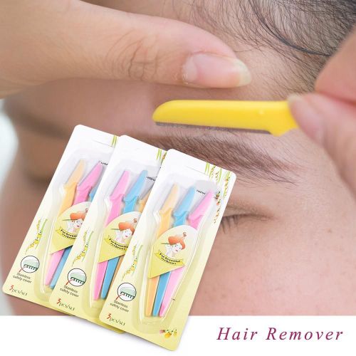 Lames de tondeuse à sourcils pour femmes, outil d'épilation, rasoir pour maquillage, Kit cosmétique, 3 pièces