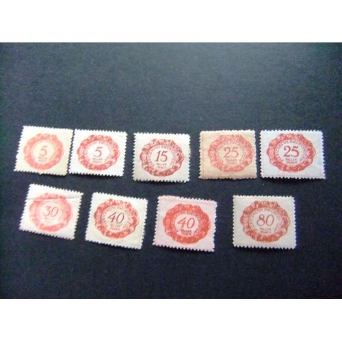 Liechtenstein 1920 Tmbres Yvert Tax 1+3+5+6+7+9 Mh