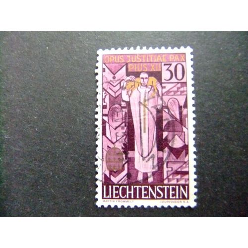 Liechtenstein 1959 A La Memoire Du Pape Pio Xii Yvert 342 Fu