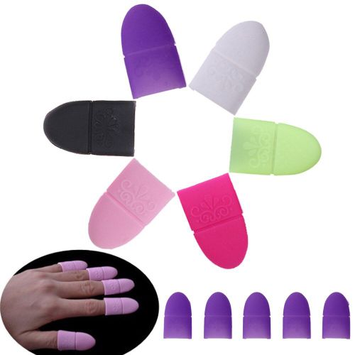 Dissolvant De Vernis À Ongles, Film Plastique En Silicone, Trempage, Clip De Nettoyage De Manucure, Outil D'art Des Ongles, Réutilisable, 10 Pièces 