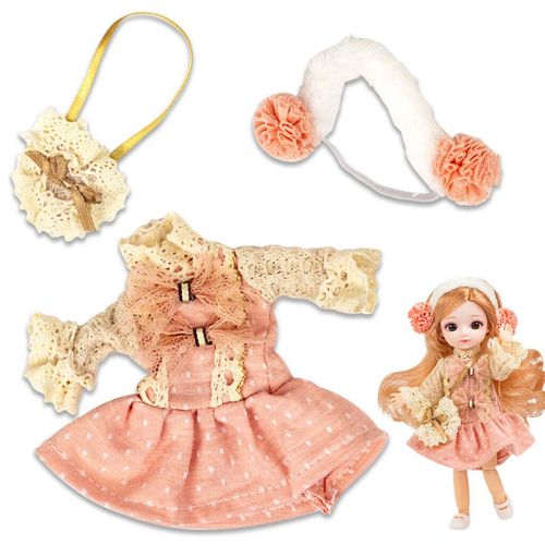 Vêtements De Poupées Magnifiques, Mini Robe De Bricolage, Tenues De Bande De Cheveux, Robes De Fête, 20cm