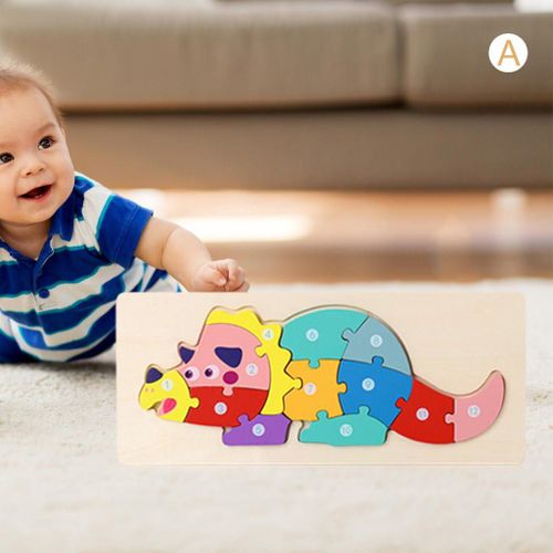 Puzzle de dessin animé 3D, blocs d'animaux préscolaires, assemblage Montessori, apprentissage des cerveaux pour les tout-petits de 1, 2 et 3 ans