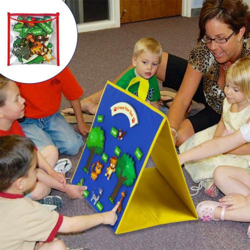 Autocollants Puzzle En Feutre, Animaux De La Jungle, Zoo De La Forêt, Enseignement Précoce, Jouets D'Imagination, Pour Les Enfants De 2 À 3 Ans