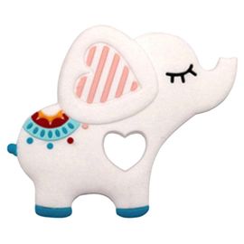 Jouets De Dentition En Forme D'Éléphant Pour Bébé, Massage Des Gencives, Molaires Sans Bavures, Molaires En Gel De Silice Souple, Dessin Animé Pour Tout-Petit