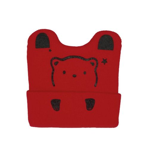 Chapeau De Bébé Ours Mignon, Automne Hiver Printemps, Couleur Unie, Chapeaux Pour Enfants Garçons Filles, Casquette Tricotée, Doux Élastique Chaud