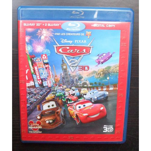 Cars 2 3d - Disney Pixar - Blu-Ray 3d + 2 Blu-Ray + Copie Digitale
