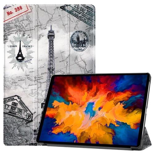 Housse Etui Coque Pochette Simili Cuir Pour Lenovo Tab P11 Pro Tb-J706f / Tb-J706l (11,5 Pouces) - Tour Eiffel