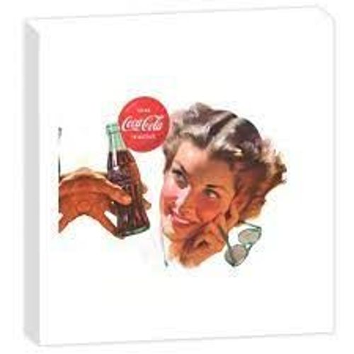 Coca-Cola Cadre En Toile  35 Cm X 35 Cm