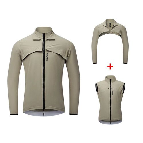 Wosawe-Veste De Cyclisme Coupe-Vent Et Imperméable Pour Homme,Maillot À Manches Sulfpour Vtt