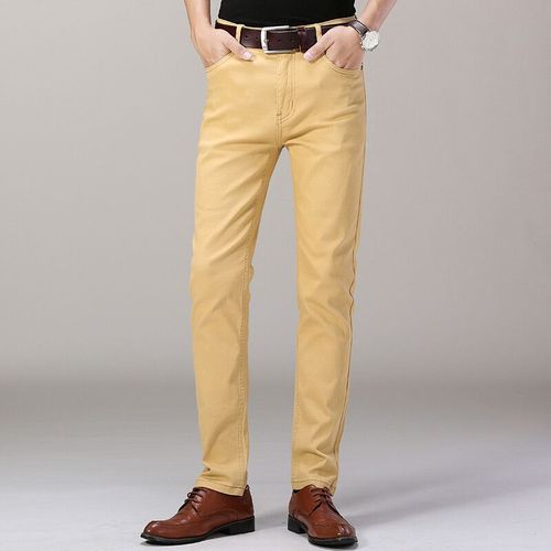 Jean Slim Blanc Pour Homme,Pantalon En Denim,4 Couleurs,Style Classique,Décontracté,En Coton,Vin Rouge,Pour Automne