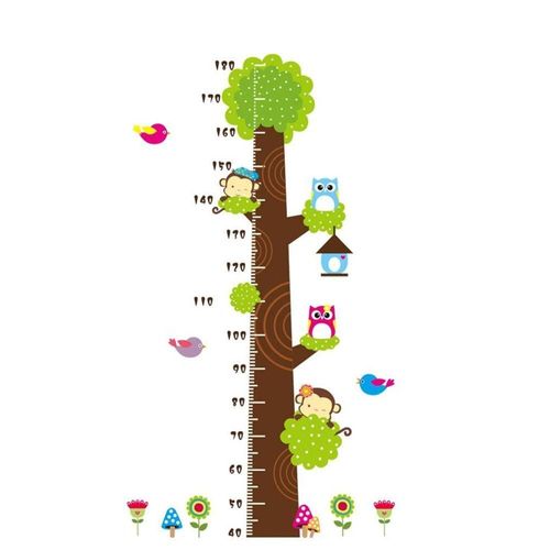 Autocollants Muraux De Mesure De La Hauteur, Dessin Animé Hibou Singe Pour Enfants, Jouets Pour Enfants, Règle De Tableau De Hauteur, Décor De Chambre De Bébé, Jouets Classiques