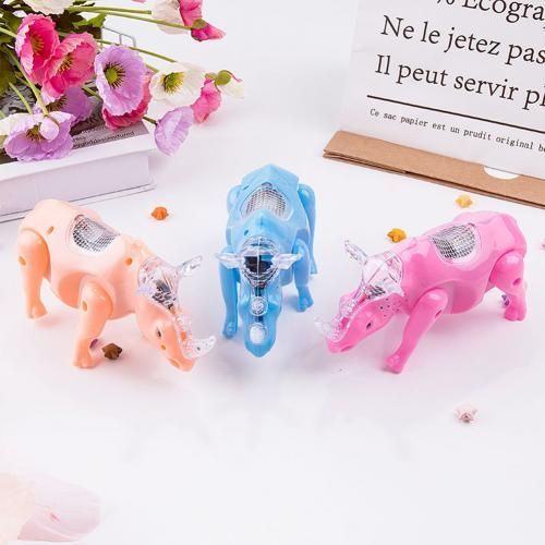 Lanterne Électrique Pour Enfants, Jouet Pour Enfants, Musique, Marche, Rhino, Animaux, Lumière Led