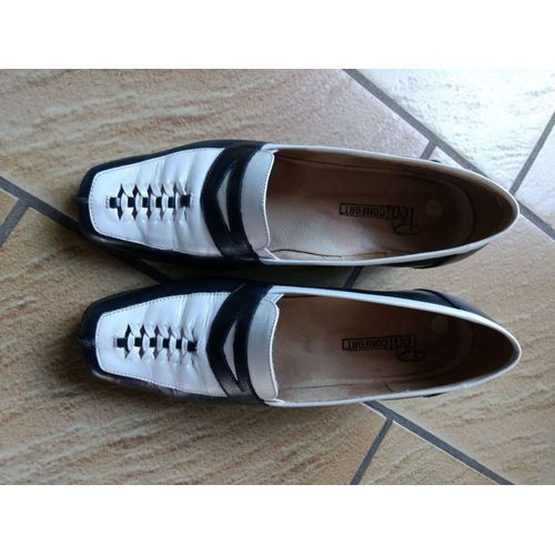 Escarpins Femme Pédiconfort Taille 37 Noir Et Blanc