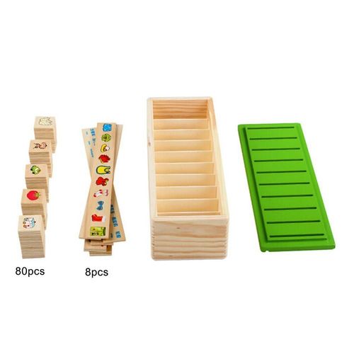Bébé Puzzles En Bois Numéro Appariement Connaissances Classification Boîte Jouet Éducatif