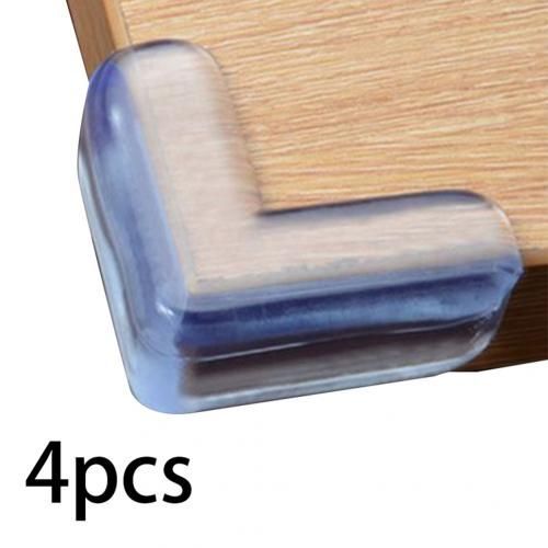 Protecteur De Sécurité En Silicone Transparent Pour Enfants, Couverture De Protection D'Angle De Table, Caoutchouc De Silicone Liquide Antiadhésif Pour Enfants 4 Pièces