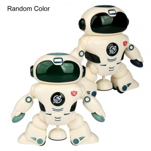 Robot Électronique De Danse Design Dessin Animé, Robot De Marche Aux Couleurs Vives Avec Musique Et Lumière Colorée Pour La Décoration De La Maison