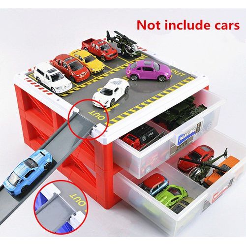 Boîte De Rangement De Parking De Voiture En Alliage, Mini Modèle De Voiture De Luxe, Abri De Voiture, Garage, Collection De Jouets, Cadeau Pour Enfants Et Bébés