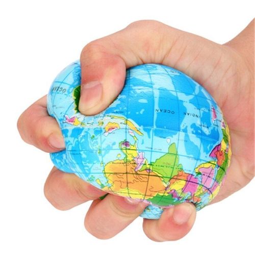 Boule En Mousse Anti-Stress, 12 Pièces/Lot, Carte Du Monde, Atlas, Globe, Palmier, Planète Terre, Balle Rebondissante, Jouet Pour Bébé, Cadeau