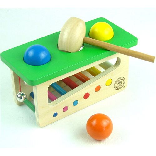 Instruments De Percussion Et De Chute, Coups De Boule En Bois Pour Bébé, Marteau Et Coups De Poing, Banc À Roulettes, Jouet Musical, Cadeau Pour Enfants