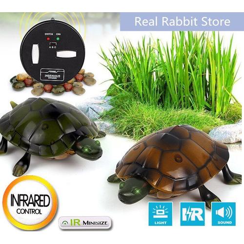 Jouet Électronique Rc, Simulation De Tortue, Son Et Lumière, Modèle Robot, Farce, Télécommande, Animal Intelligent, Cadeau Pour Enfants