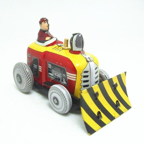 Jouet Mécanique Pour Enfants, Collection Classique, Mécanisme À Remonter, Métal, Bulldozer, Robot, Rappel, Cadeau De Noël